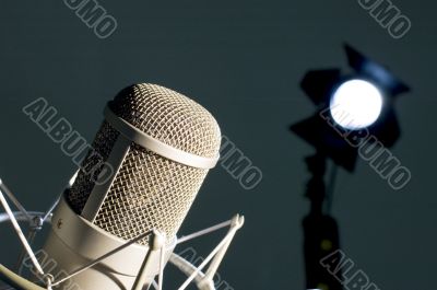 Microphone in studio.