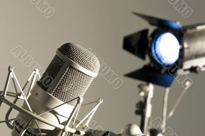 Microphone in studio.