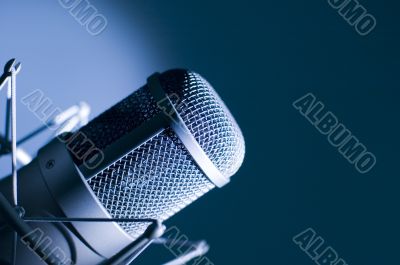 Microphone in studio.
