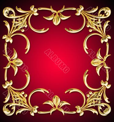 illustration background gold pattern