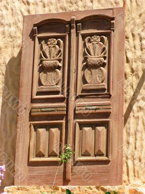 Old wooden door