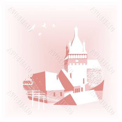 Background with castle