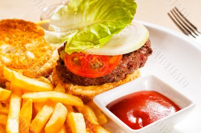 classic hamburger sandwich