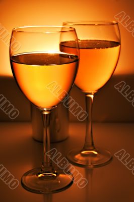 Two wine glasses