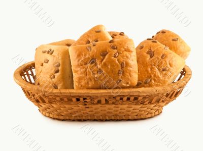 Basket with rolls