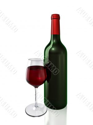 Wine and bottle