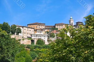 View of Bergamo Alta, Italy