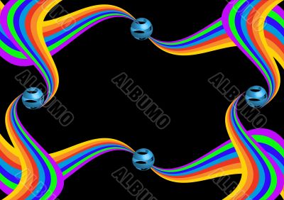 background black with rainbow