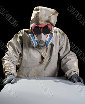 The person with respirator