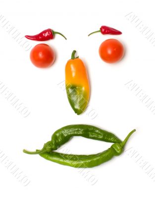 Vegetable face.