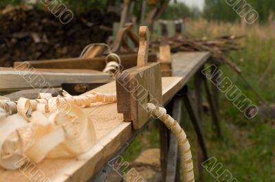 Plane and shavings.