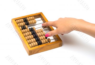 Wooden abacus.
