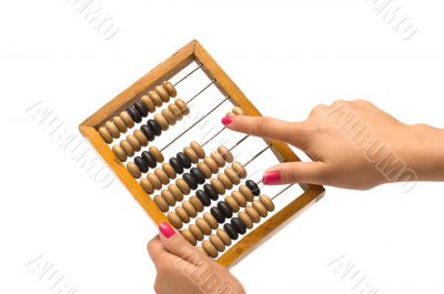 Wooden abacus.