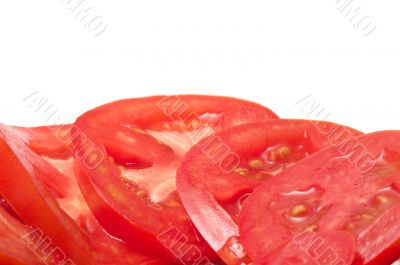 Slices of tomato.