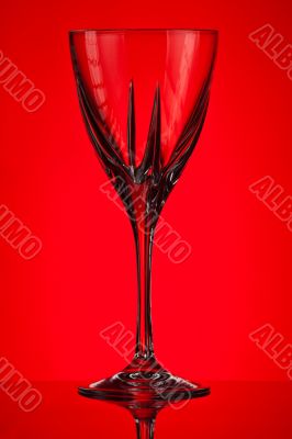 empty crystal glass
