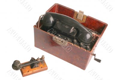 Vintage military phone,radio