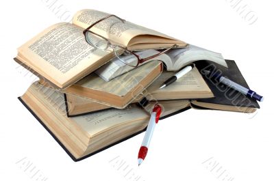 Old vintage Book on white background