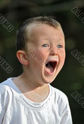 terrified little boy