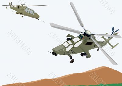 Military helicopters