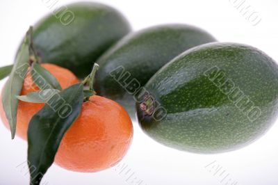 Avocado and tangerines