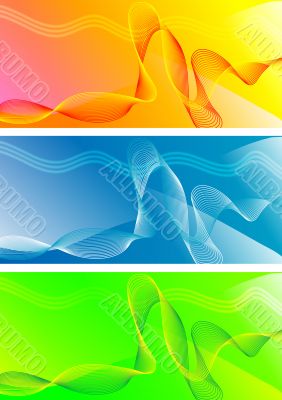 Set of abstract banners