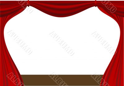open curtain - vector