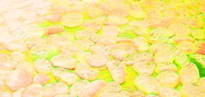Stones in water