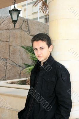 Teen at the column