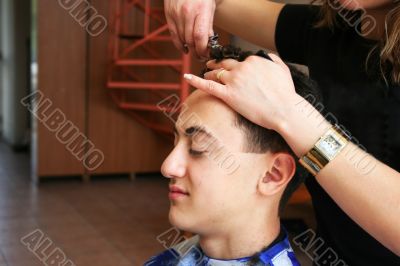 Hairdresser work