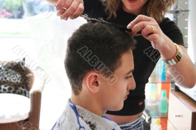 Hairdresser work