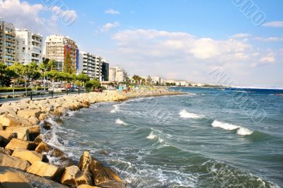 Tropical city beach