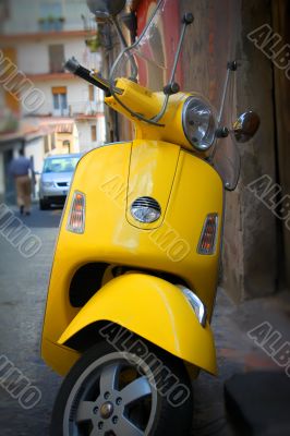 Yellow scooter