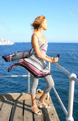 Woman in the pier