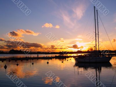 Yacht at Sunset