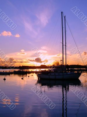 Yacht at Sunset