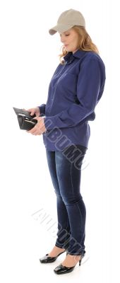 The woman with wallet