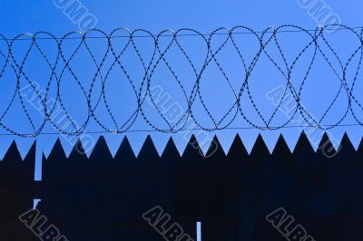 Original barbed and smoke industrial background.