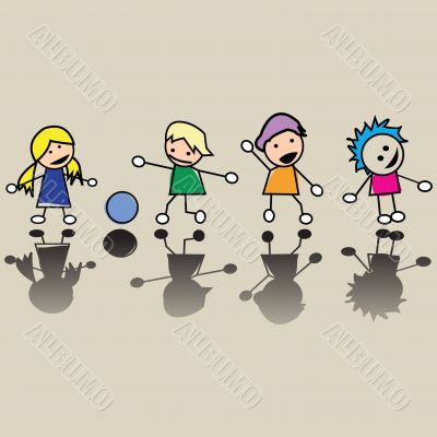 Happy little children