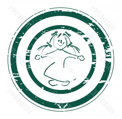 Little girl stamp