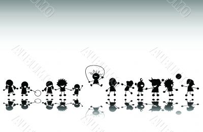 Group of kids playing