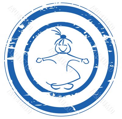 Little girl stamp