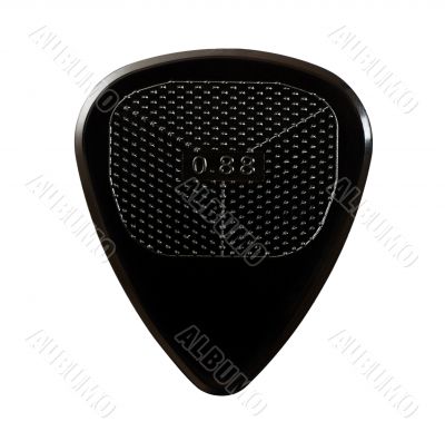 black ribbed guitar plectrum