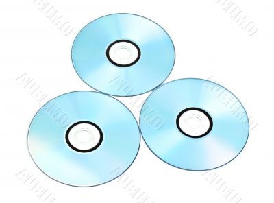 printable dvds isolated on white