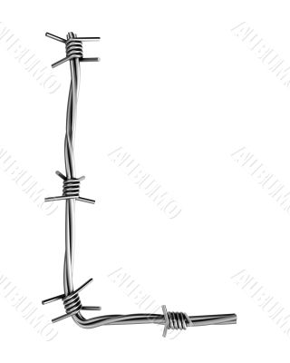 Barbed wire alphabet, L