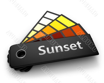 Color palette of sunset 