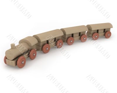 Wooden toy train