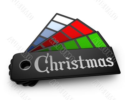Christmas color palette isolated