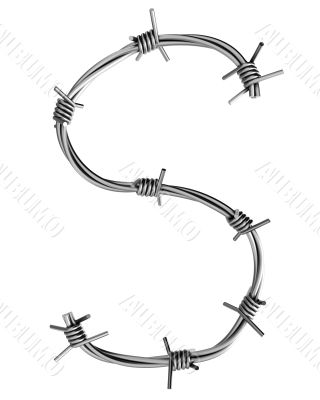 Barbed wire alphabet, S