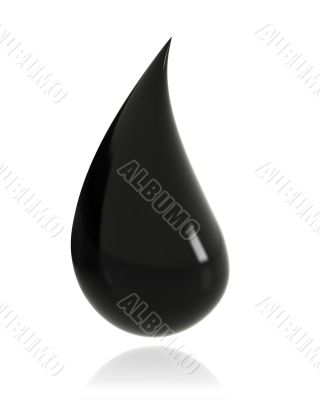 Glossy drop of oil
