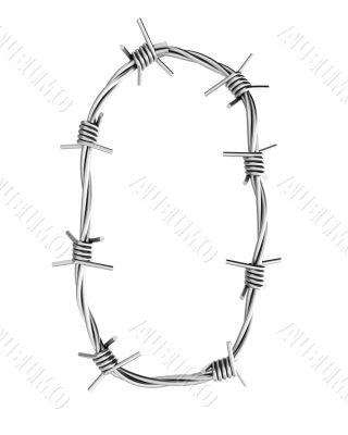 Barbed wire alphabet, 0